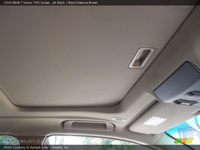 Jet Black / Black/Natural Brown 2004 BMW 7 Series 745i Sedan