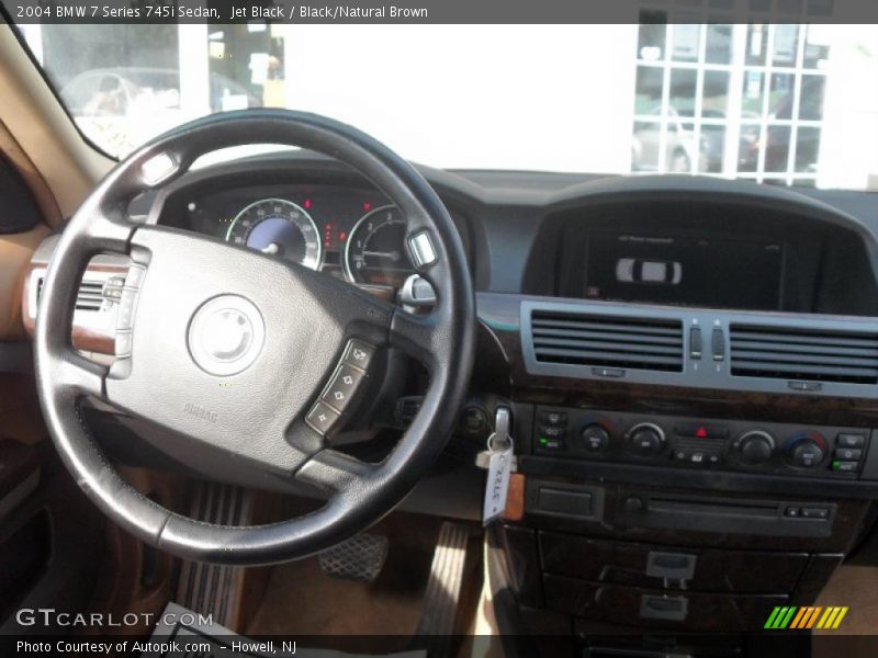 Jet Black / Black/Natural Brown 2004 BMW 7 Series 745i Sedan