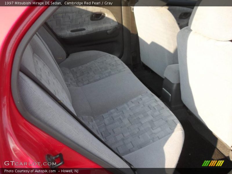 Cambridge Red Pearl / Gray 1997 Mitsubishi Mirage DE Sedan