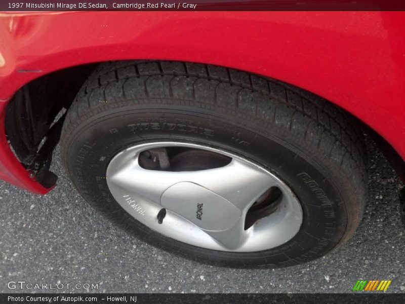 Cambridge Red Pearl / Gray 1997 Mitsubishi Mirage DE Sedan