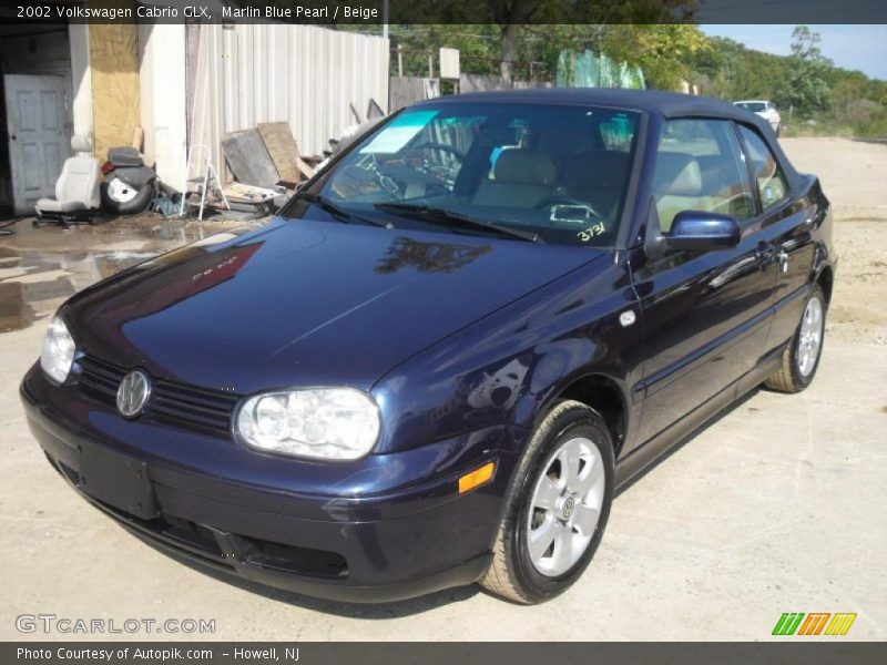 Marlin Blue Pearl / Beige 2002 Volkswagen Cabrio GLX