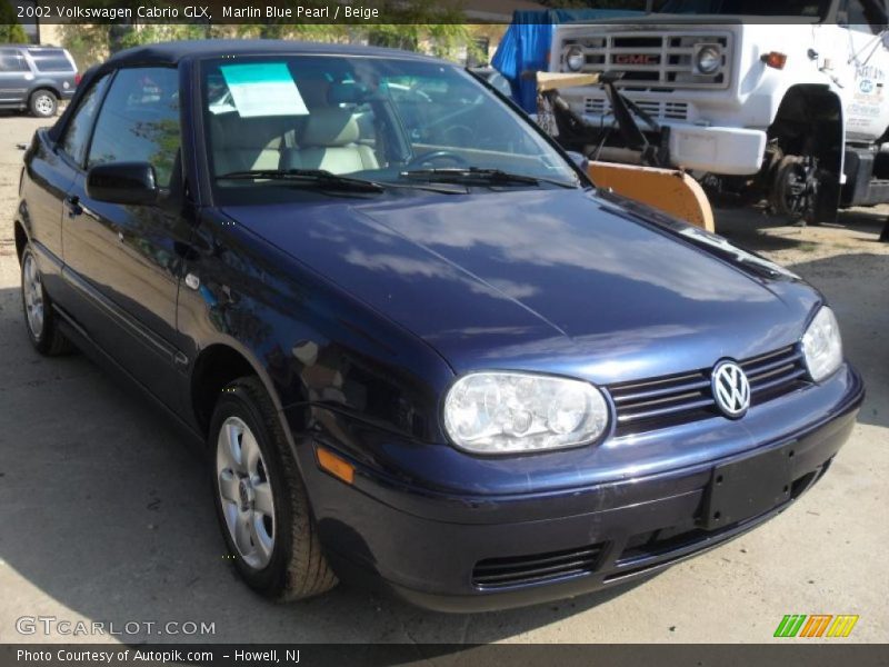 Marlin Blue Pearl / Beige 2002 Volkswagen Cabrio GLX
