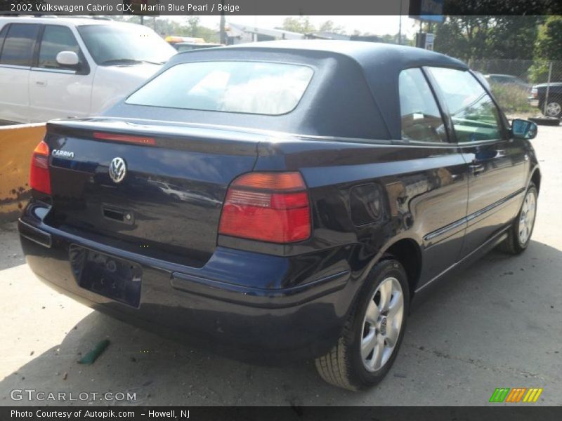 Marlin Blue Pearl / Beige 2002 Volkswagen Cabrio GLX
