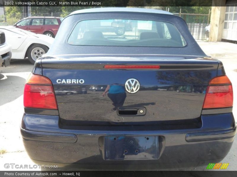 Marlin Blue Pearl / Beige 2002 Volkswagen Cabrio GLX