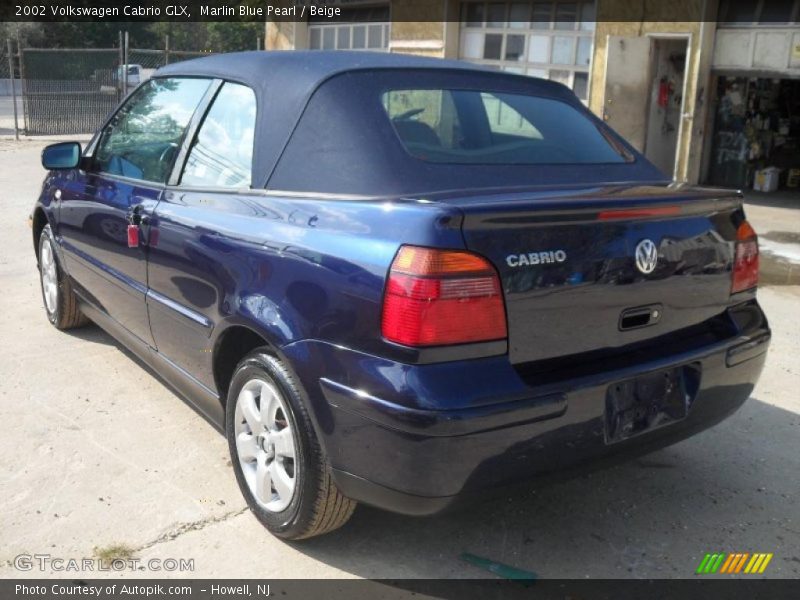Marlin Blue Pearl / Beige 2002 Volkswagen Cabrio GLX