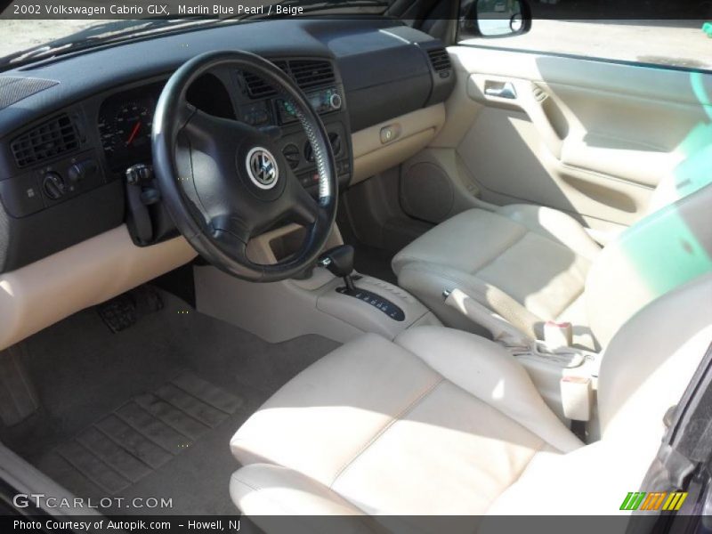 Marlin Blue Pearl / Beige 2002 Volkswagen Cabrio GLX