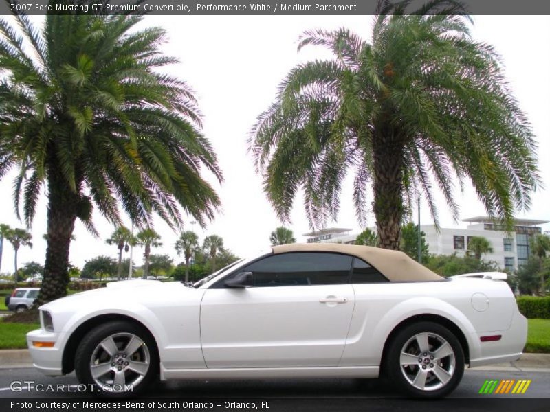 Performance White / Medium Parchment 2007 Ford Mustang GT Premium Convertible