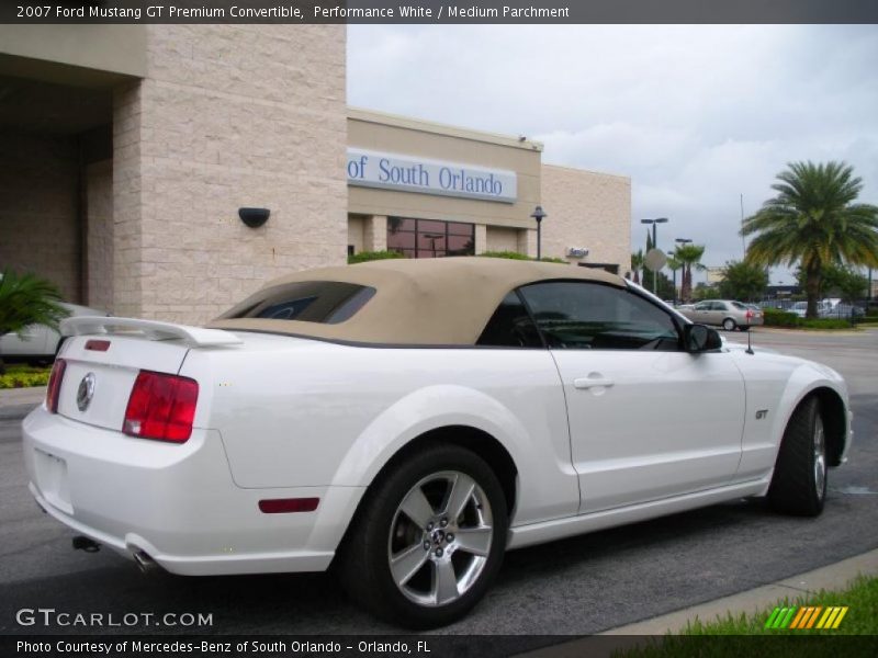 Performance White / Medium Parchment 2007 Ford Mustang GT Premium Convertible