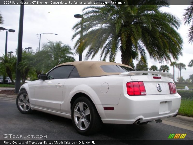 Performance White / Medium Parchment 2007 Ford Mustang GT Premium Convertible
