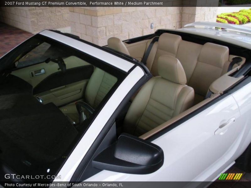 Performance White / Medium Parchment 2007 Ford Mustang GT Premium Convertible