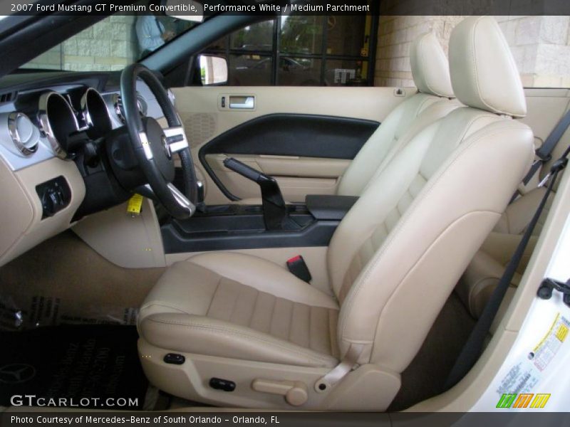 Performance White / Medium Parchment 2007 Ford Mustang GT Premium Convertible