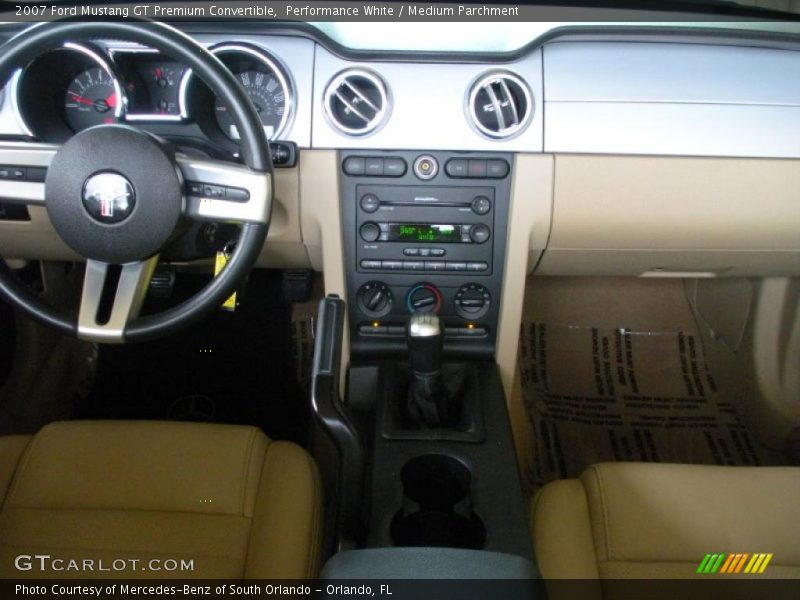 Performance White / Medium Parchment 2007 Ford Mustang GT Premium Convertible