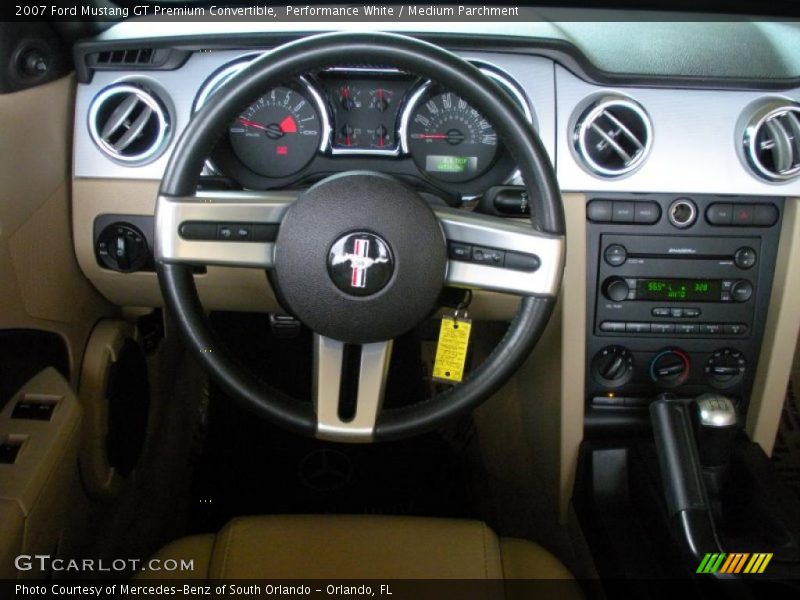 Performance White / Medium Parchment 2007 Ford Mustang GT Premium Convertible