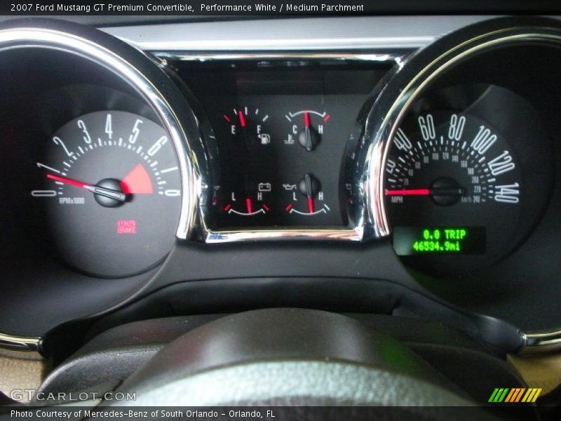 Performance White / Medium Parchment 2007 Ford Mustang GT Premium Convertible