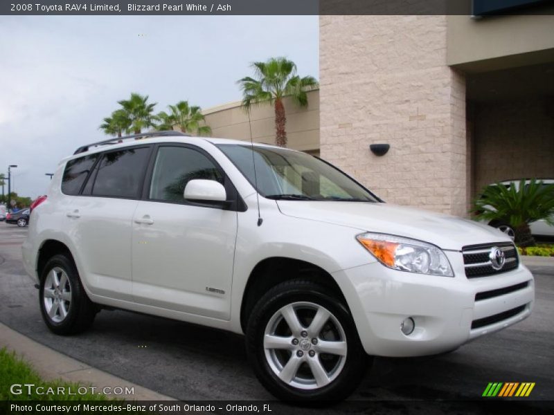 Blizzard Pearl White / Ash 2008 Toyota RAV4 Limited
