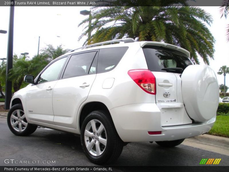 Blizzard Pearl White / Ash 2008 Toyota RAV4 Limited