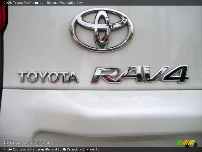 Blizzard Pearl White / Ash 2008 Toyota RAV4 Limited
