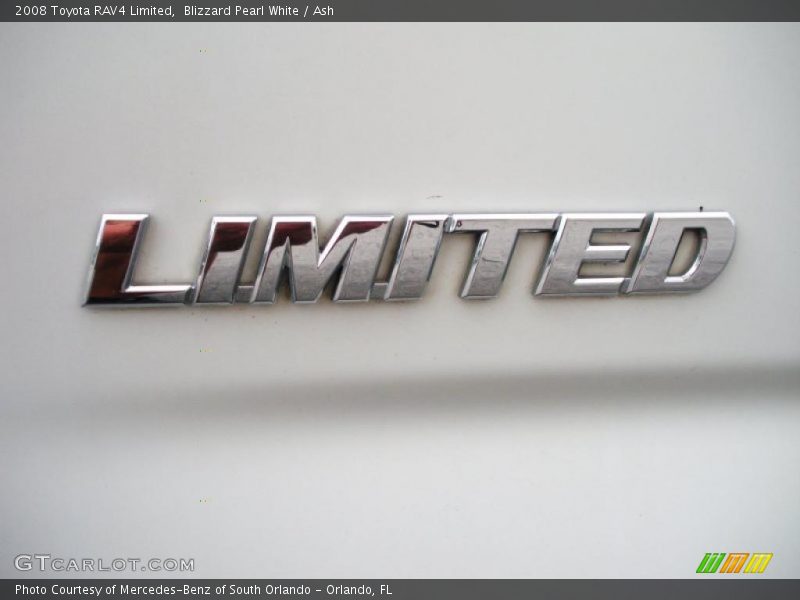 Blizzard Pearl White / Ash 2008 Toyota RAV4 Limited