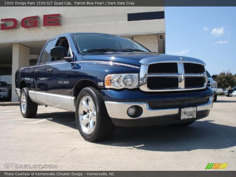 Patriot Blue Pearl / Dark Slate Gray 2003 Dodge Ram 1500 SLT Quad Cab