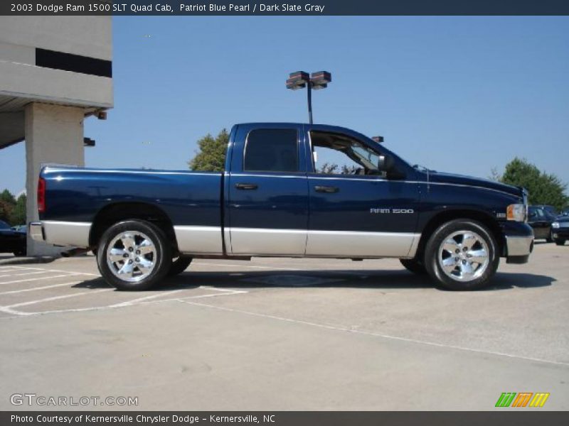 Patriot Blue Pearl / Dark Slate Gray 2003 Dodge Ram 1500 SLT Quad Cab