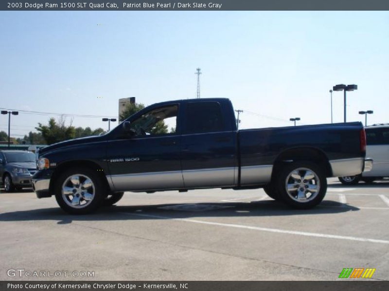 Patriot Blue Pearl / Dark Slate Gray 2003 Dodge Ram 1500 SLT Quad Cab