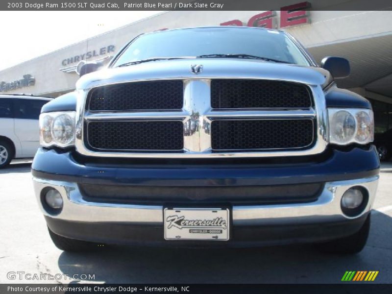 Patriot Blue Pearl / Dark Slate Gray 2003 Dodge Ram 1500 SLT Quad Cab
