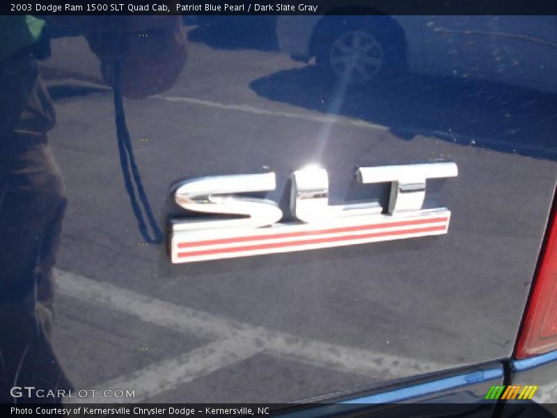 Patriot Blue Pearl / Dark Slate Gray 2003 Dodge Ram 1500 SLT Quad Cab