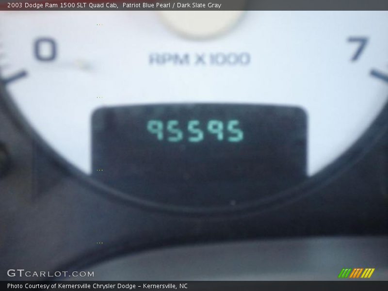Patriot Blue Pearl / Dark Slate Gray 2003 Dodge Ram 1500 SLT Quad Cab