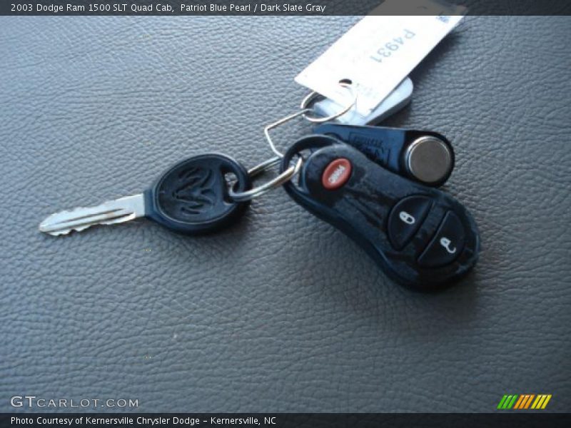 Patriot Blue Pearl / Dark Slate Gray 2003 Dodge Ram 1500 SLT Quad Cab
