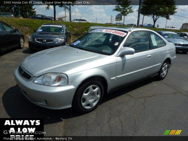 Vogue Silver Metallic / Dark Gray 2000 Honda Civic EX Coupe