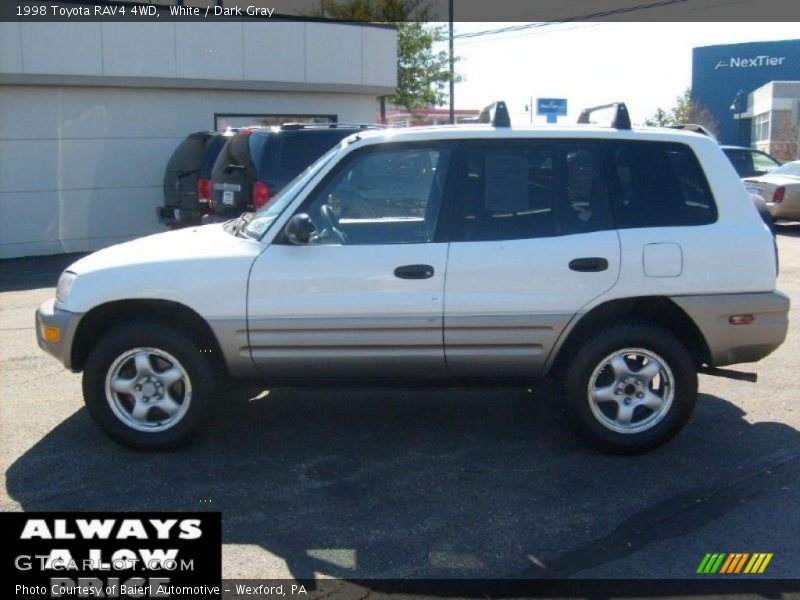 White / Dark Gray 1998 Toyota RAV4 4WD