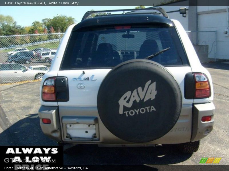 White / Dark Gray 1998 Toyota RAV4 4WD