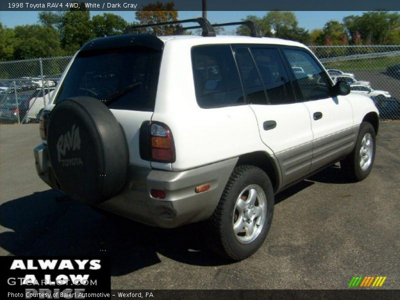 White / Dark Gray 1998 Toyota RAV4 4WD