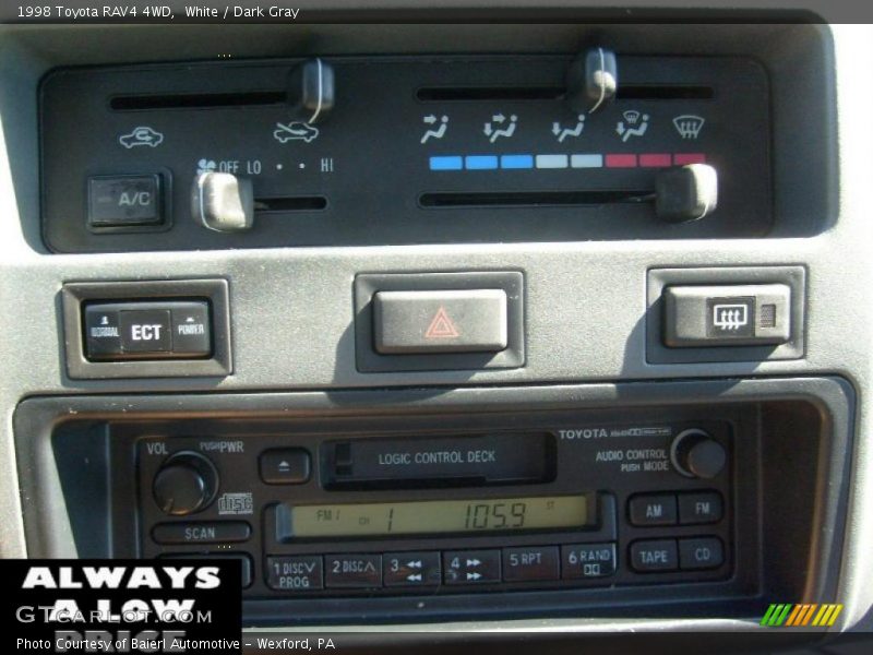 White / Dark Gray 1998 Toyota RAV4 4WD