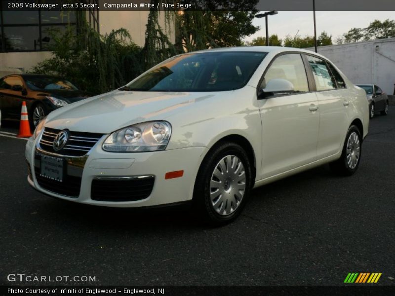 Campanella White / Pure Beige 2008 Volkswagen Jetta S Sedan