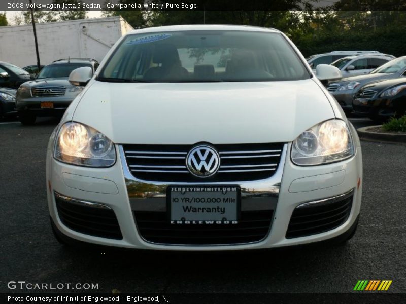 Campanella White / Pure Beige 2008 Volkswagen Jetta S Sedan
