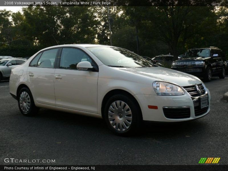 Campanella White / Pure Beige 2008 Volkswagen Jetta S Sedan