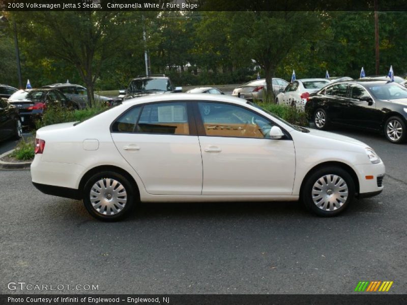 Campanella White / Pure Beige 2008 Volkswagen Jetta S Sedan