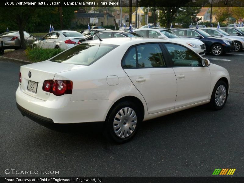 Campanella White / Pure Beige 2008 Volkswagen Jetta S Sedan