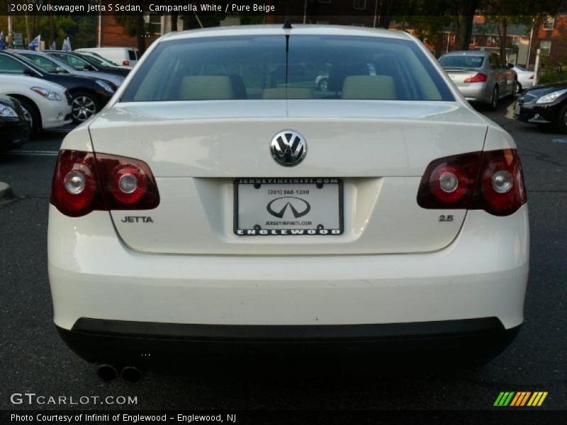 Campanella White / Pure Beige 2008 Volkswagen Jetta S Sedan
