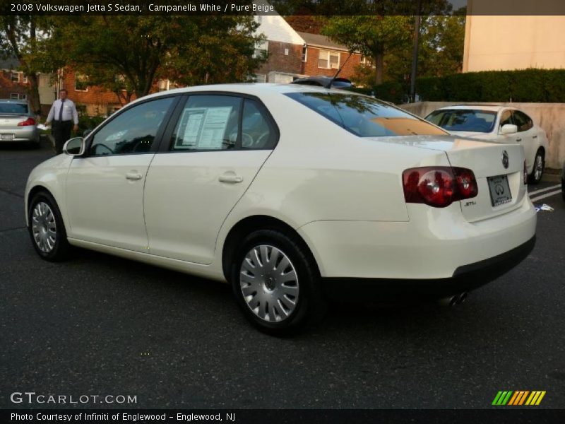 Campanella White / Pure Beige 2008 Volkswagen Jetta S Sedan