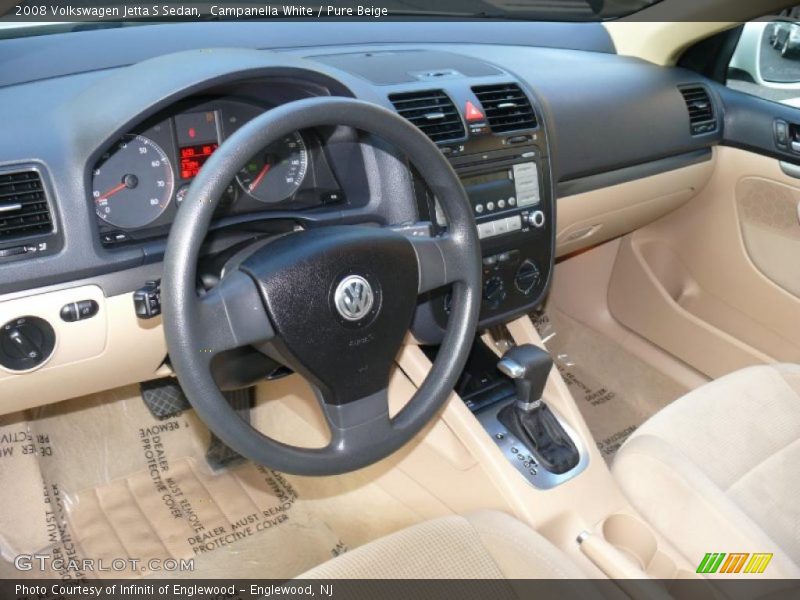 Campanella White / Pure Beige 2008 Volkswagen Jetta S Sedan