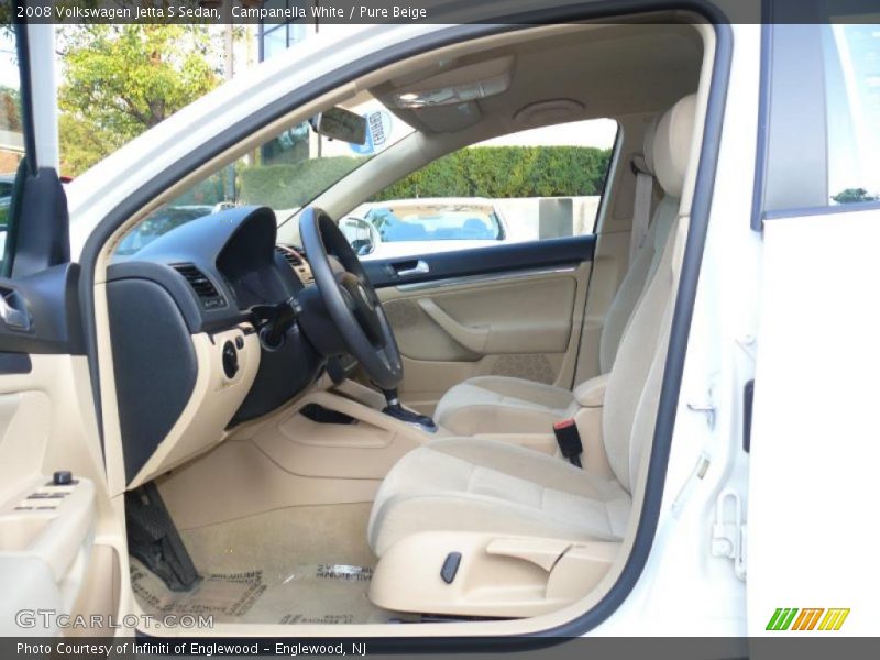 Campanella White / Pure Beige 2008 Volkswagen Jetta S Sedan