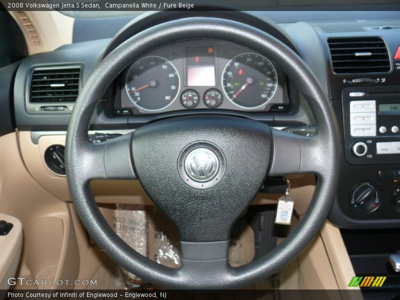 Campanella White / Pure Beige 2008 Volkswagen Jetta S Sedan