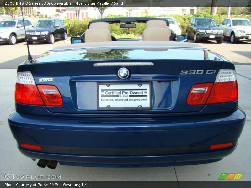 Mystic Blue Metallic / Sand 2006 BMW 3 Series 330i Convertible