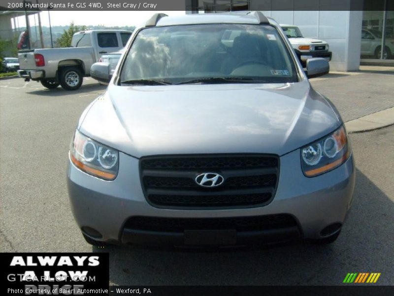 Steel Gray / Gray 2008 Hyundai Santa Fe GLS 4WD