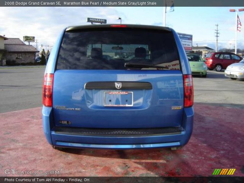 Marathon Blue Pearl / Medium Slate Gray/Light Shale 2008 Dodge Grand Caravan SE