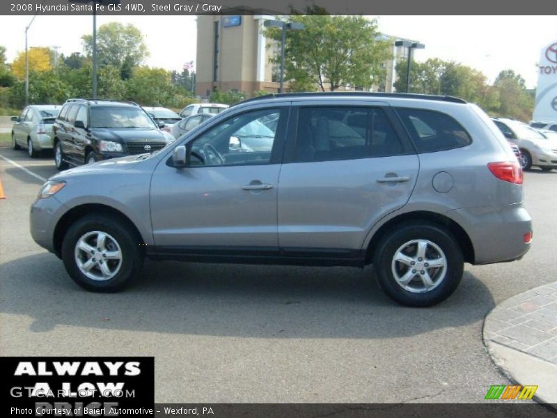 Steel Gray / Gray 2008 Hyundai Santa Fe GLS 4WD