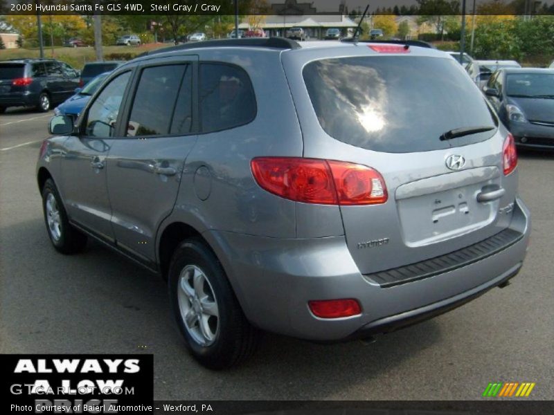 Steel Gray / Gray 2008 Hyundai Santa Fe GLS 4WD