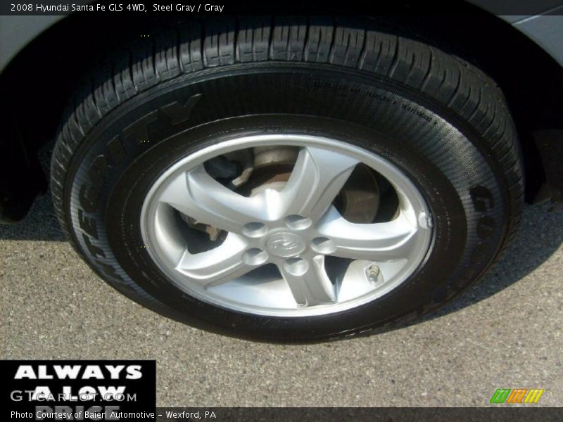 Steel Gray / Gray 2008 Hyundai Santa Fe GLS 4WD
